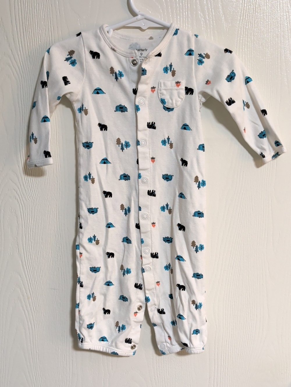 Carter's One-Piece with Camp Print, 9 Mos